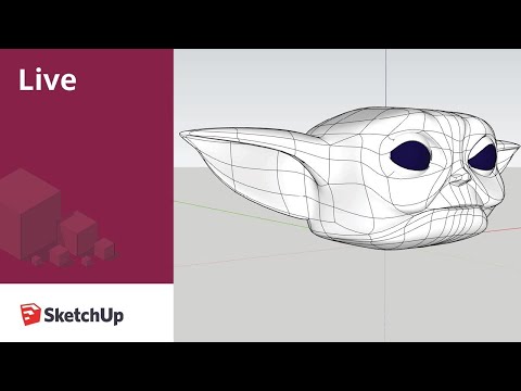 Modeling Baby Yoda Live in SketchUp