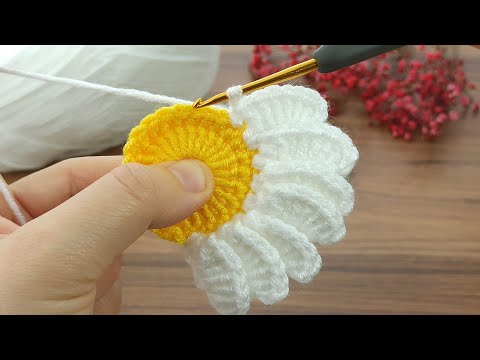 Wow very easy crochet daisy motif making 