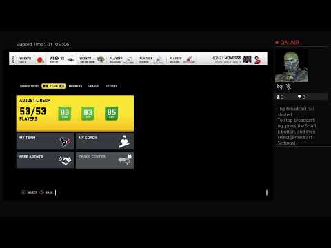 Texans Vs Ravens CFM Madden 20 Live PS4 Broadcast