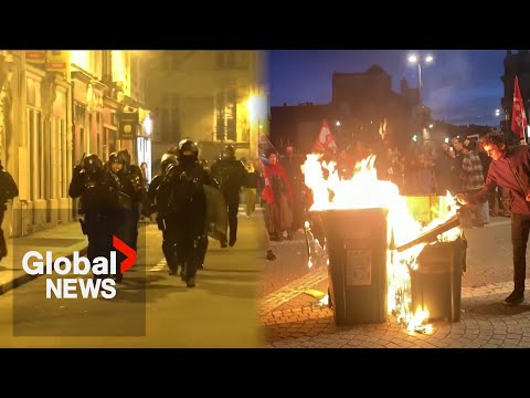 France protests: Police charge demonstrators, make arrests hours after pension bill adopted