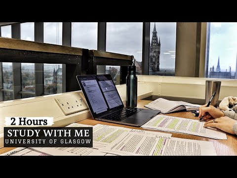 2 HOUR STUDY WITH ME at the LIBRARY | Background noise, no breaks, real time, countdown timer