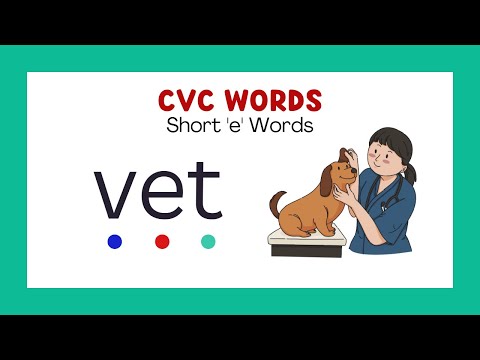 CVC Words Blending | Short 'e' Words | Phonics for Kindergarten | @phonics_reading