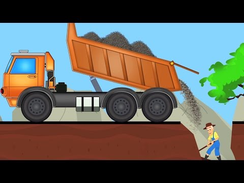 xe tải dumpster | H&igrave;nh th&agrave;nh v&agrave; sử dụng | Video trẻ em | Construction Vehicle | Kids Cartoon