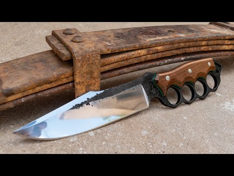 Making a Trench Knife from a Truck leaf spring