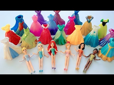 Disney Princess Dress Transformation ~ DIY Miniature Ideas for Barbie~ Wig, Dress, Faceup, and More!