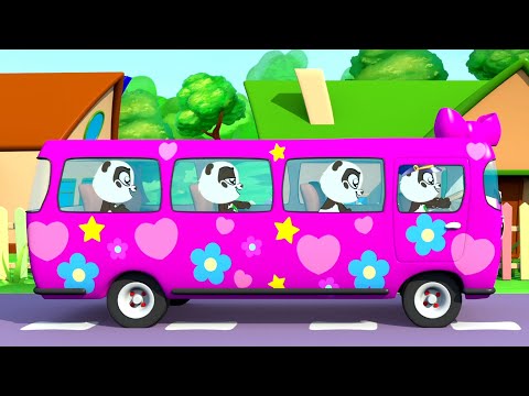 Learn Colors with Bus Finger Family Nursery Rhymes