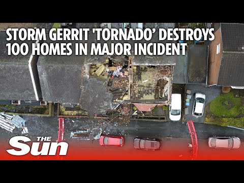 Storm Gerrit 'Tornado&rsquo; destroys 100 homes in major incident as 80mph winds triggers evacuations