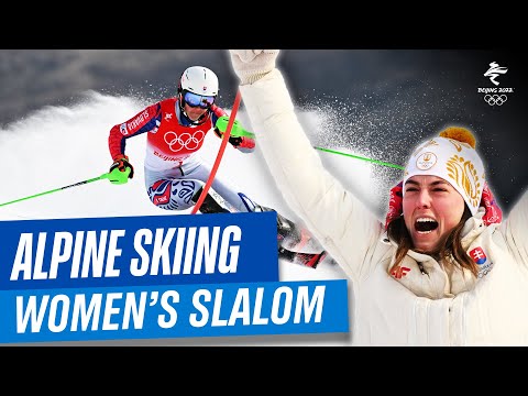 Alpine Skiing - Women's Slalom - Run 1&amp;2 | Full Replay | 