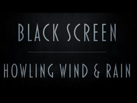 Howling Wind &amp; Rain Sounds | Pure Black Screen For Uninterrupted Sleep | Fall asleep fast | 8Hrs