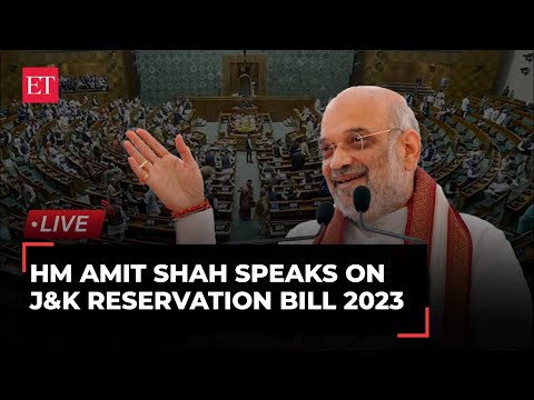 HM Amit Shah speaks on Jammu &amp; Kashmir Reservation (Amendment) Bill 2023 in Lok Sabha | Live