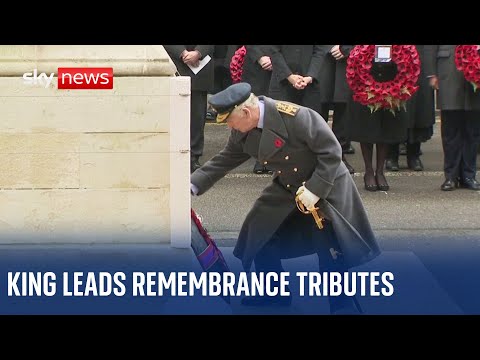 Remembrance Sunday: The King leads the United Kingdom in two-minute silence