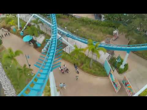 Pipeline Front Row On Ride POV SeaWorld Orlando 1/14/24