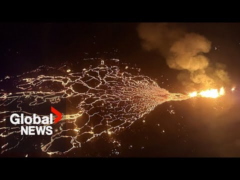 Man stranded near Iceland volcano eruption rescued with S.O.S signal