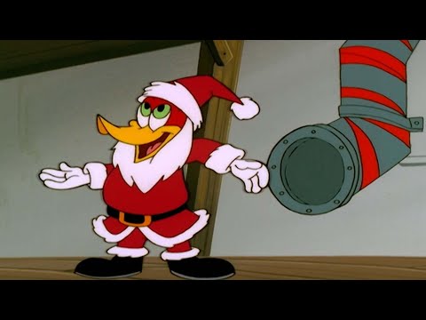 Woody dresses up as Santa Claus | Woody Woodpecker