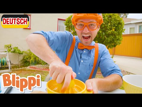 Blippi baut einen Limonandenstand  | Kinderlieder und Cartoons | Blippi | Moonbug Kids Deutsch