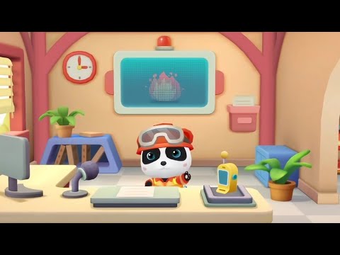 PANDA KIKI MENYELAMATKAN HARI, PETUALANGAN PENYELAMATAN KEBAKARAN | GAME KARTUN | BABYBUS INDONESIA