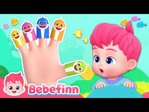 [NEW] 🦈 Shark Finger Family | Baby Shark Doo Doo Doo | Bebefinn Best Songs and Nursery Rhymes