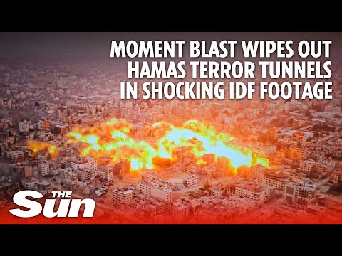 Moment blast wipes out Hamas terror tunnels in shocking IDF footage