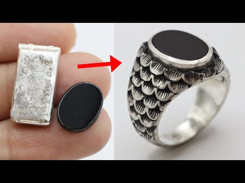 how to make silver signet ring - signet ring for men