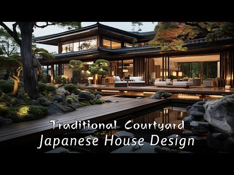 Traditional Japanese Courtyard Home Design Collection