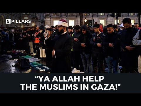 EMOTIONAL dua for Palestine outside Downing Street