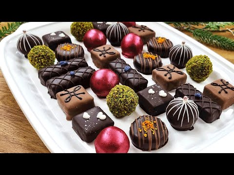Christmas Chocolate Truffles with ORANGE SIMPLE Chocolate Truffle Recipe