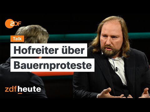 Bauern-Proteste: Hofreiter verteidigt Gr&uuml;nen-Politik | Markus Lanz vom 09. Januar 2024