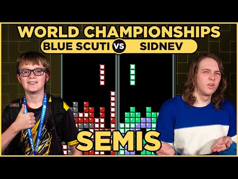 WORLD RECORD BLUE SCUTI VS EUROPEAN PRODIGY SIDNEV | Tetris World Championship 2023 Semis