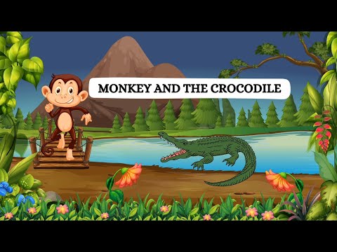 MONKEY AND THE CROCODILE STORY??| English stories | Bedtime stories for kids |short stories for kids