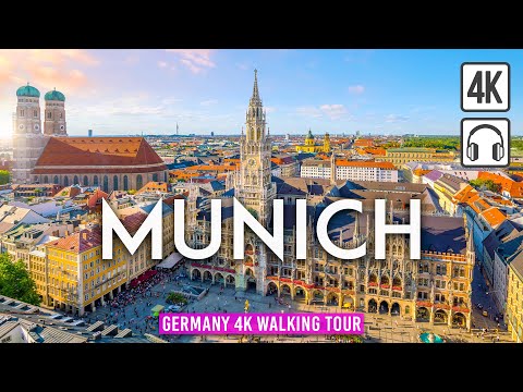 MUNICH, Germany 4K Walking Tour -  Sunny WINTER Day - Captions &amp; Immersive Sound [4K Ultra HD/60fps]