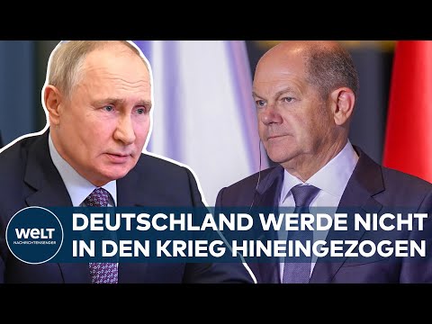 UKRAINE-KRIEG: Olaf Scholz versichert &ndash; Trotz Waffenlieferungen habe Putin Deutschland nie gedroht