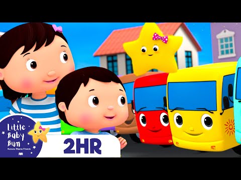 Ten Little Buses Go Round and Round | Baby Song Mix - Little Baby Bum Nursery Rhymes