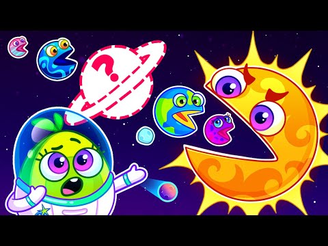 🌎NEW! 🪐 Hungry Planets 🪐 Solar System for Kids || Planets Size for Baby by Pit &amp; Penny Stories🥑✨