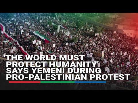 Thousands take to the streets in Yemen in support of Palestinians
