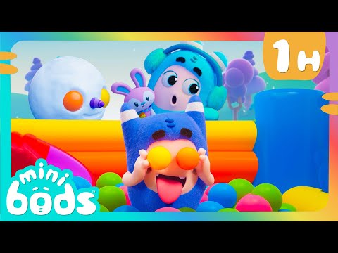 Colorful Ballpit in the Snow | 1 Hour Minibods Full episodes