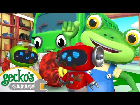 Dirty Weasel | Max the Monster Truck | Truck and Bus Cartoon | Gecko's Garage | Animal Cartoons