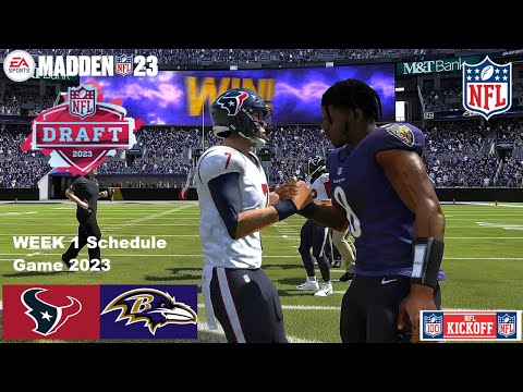 Madden 23 C.J. Stroud Texans vs Ravens Week 1 2023 (Madden 24 Updated Rosters) PS5 4k Game Play