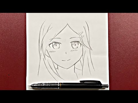 Anime drawing | how to draw cute anime girl easy step-by-step