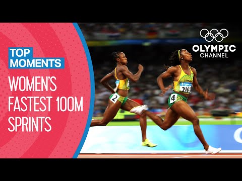 Top 10 Fastest Women's 100m Sprint in Olympic History | Top Moments