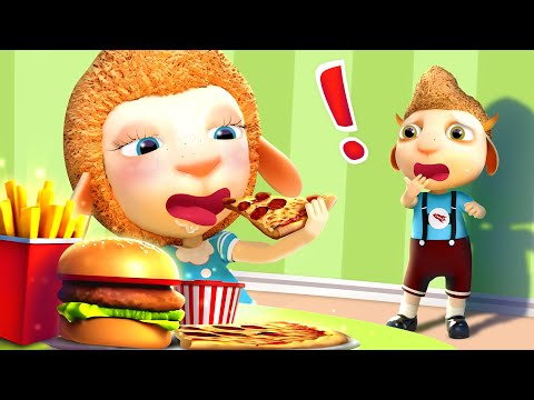 Too Much Food! Dolly Stop! Funny Cartoon for Kids | Dolly and Friends 3D Adventures