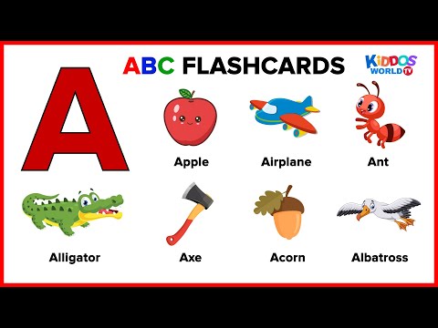 ABC Alphabet Video Chart - Learning The Letters and English Vocabulary for Preschool