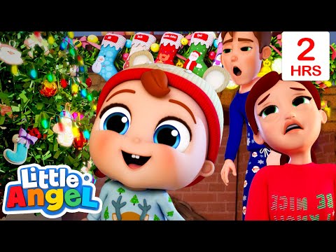 Why Are You Still Awake? Go to Sleep, It's Christmas | Little Angel | Nursery Rhymes for Babies