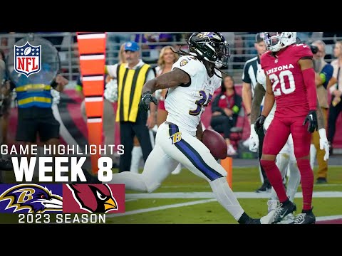 Baltimore Ravens vs. Arizona Cardinals Game Highlights | NFL 2023 Week 8