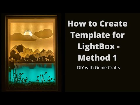 HOW TO MAKE TEMPLATE FOR LIGHTBOX _ METHOD 1 | PAPER CUT LIGHT BOX - SHADOW BOX TEMPLATE CREATION