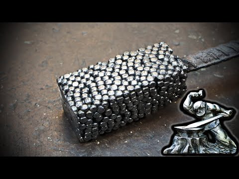 Damascus steel from bearing balls.