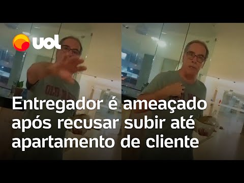 Entregador &amp;eacute; amea&amp;ccedil;ado ap&amp;oacute;s recusar subir at&amp;eacute; apartamento de cliente no Distrito Federal; veja v&amp;iacute;deo