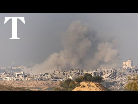 Time-lapse video shows strikes on Gaza over 48-hour period