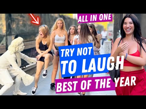 All In One Best 😂💃😂 of The Year Reactions  Human Statue Prank 2023 Mixed Countries