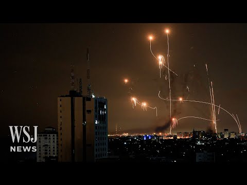 Watch: Israel&rsquo;s Iron Dome Intercepts Wave of Rockets From Gaza | WSJ News