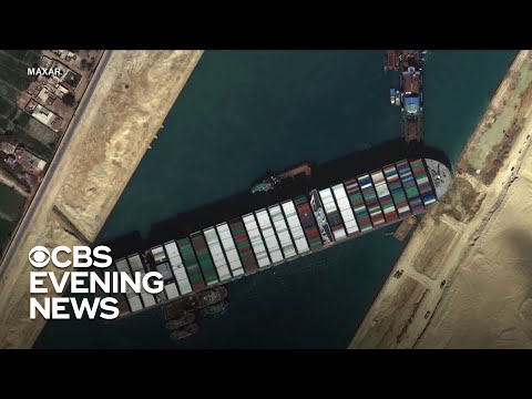 Little progress made in freeing massive ship stuck in Suez Canal